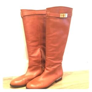 C.Wonder Riding Boots in Cognac